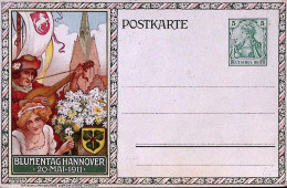 1911-Germania Cartolina Postale P.5 Giornata Dei Fiori Blumentag Hannover (20.5) - Briefe U. Dokumente