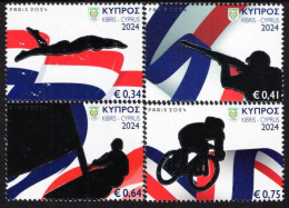Cyprus - 2024 - XXXIII Summer Olympic Games In Paris - Mint Stamp Set With Hot Foil Printing - Neufs