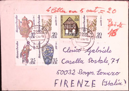1982-GERMANIA DDR 300 Nascita Industria Porcellana (2322/5+2278) Su Busta Per L' - Briefe U. Dokumente