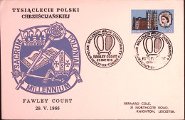 1966-Gran Bretagna 1000 Cristianita' Della Polonia (29.5.66) Annullo Speciale Su - Lettres & Documents