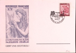 1946-AUSTRIA Parigi Alla Fiera Di Vienna (17.8) Annullo Speciale Su Cartolina - Other & Unclassified