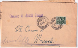 1945-Democratica Lire 1 Isolato Su Piego Tariffa Ridotta Sindaci Ascoli Piceno ( - Marcofilie