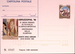 1996-ABRUZZOPHIL Cartolina Postale IPZS Lire 750 Nuova - Postwaardestukken