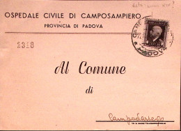 1944-RSI Marca Da Bollo C.30 Isolato Su Cart. Ammin. Camposampiero Padova (22.6. - Marcofilie