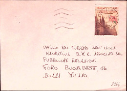 1996-ITALIA1998 Lire 750 Isolato Su Busta - 1991-00: Poststempel