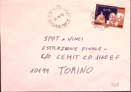 1995-GALILEI Lire 750 Isolato Su Busta - 1991-00: Poststempel