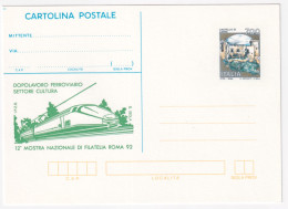 1992-Cartolina Postale Lire 700 Con Soprastampa IPZS Mostra Dopolavoro Ferroviar - Postwaardestukken