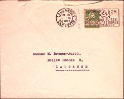 1925-Svizzera Espos. Nazionale Agricoltura/Losanna (8.9) Annullo Meccanico Su Bu - Autres & Non Classés