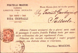 1897-STEMMA C.2 Isolato Su Avviso Di Passaggio Busto Arsizio (8.1) - Marcofilie
