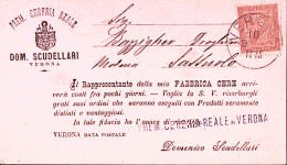 1894-CERERIA DOM. SCUDELLARI-VERONA Avviso Di Passaggio Verona (10.9) Affrancato - Marcofilie