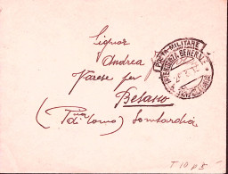 1913-Posta Militare/INTENDENZA GENERALE/TRIPOLITANIA (26.3.13) Su Busta Non Affr - Tripolitania