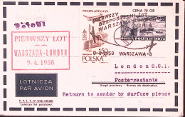 1958-Polonia I^volo LOT Varsavia-Londra - Luftpost