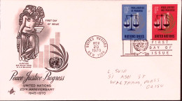 1970-NAZIONI UNITE Pace E Giustizia Serie Cpl Fdc - Autres & Non Classés