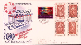 1967-NAZIONI UNITE Esposizione Montreal Serie Cpl Fdc - Autres & Non Classés