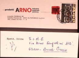1975-CONGRESSO FERROVIE Lire 70 Isolato Su Cartolina Commerciale - 1971-80: Marcophilia