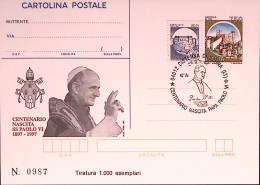 1997-100^ NASCITA PAOLO VI Cartolina Postale IPZS Lire 750 Ann Spec - Stamped Stationery