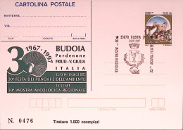 1997-BUDOIA Funghi E Ambiente Cartolina Postale IPZS Lire 750 Ann Spec - Stamped Stationery