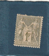 ///   FRANCE ///   TYPE SAGE  N° 72 ---  1 Fr Bronze ** (Côte En * 1400) - 1876-1878 Sage (Tipo I)
