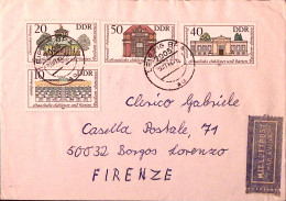 1984-GERMANIA DDR . Palazzo E Giardini Sans-Souci Serie Cpl. Su Busta Per Italia - Storia Postale