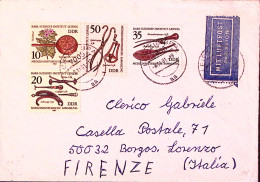 1981-GERMANIA DDR . Strumenti Chirurgici (2394/5+2397/8) Su Busta Per Italia - Storia Postale
