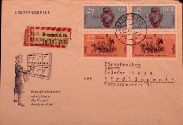 1964-GERMANIA DDR Artisti Celebri Coppie P. 20 E 25 (712/3) Su Racc. - Lettres & Documents