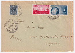1956-X REPUBBLICA Lire 25 + ASTRONAUTICO + Siracusana Lire 5 Su Busta Merano (26 - 1946-60: Marcophilie