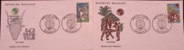 1974-Madagascar Scoutismo Serie Cpl. (538/9+PA 135/6) Quattro Fdc - Madagaskar (1960-...)