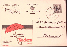 1959-Belgio Cartolina Postale F. 1,50 Pubblicitaria Camiceria Tadera Viaggiata - Andere & Zonder Classificatie