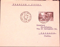 1951-Francia FRANCE Medicina Militare (898) Fdc Per Italia - 1950-1959