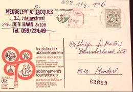 1973-Belgio  Cartolina Postale F.2,50+7,00 Pubblicitaria Abbonamenti Turistici U - Andere & Zonder Classificatie