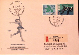 1966-Svizzera SUISSE Camp. Mond. Pattinaggio Ghiaccio/Davos (21.2) Ann. Spec. - Andere & Zonder Classificatie