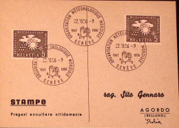1956-Svizzera SUISSE Organizz. Meteorologica Mondiale/Ginevra (22.10) Ann. Spec. - Andere & Zonder Classificatie