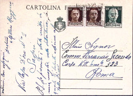 1945-Cartolina Postale C. 60 (C 112) + Imperiale Coppia C. 30 (249) Sassari (13. - Marcophilie