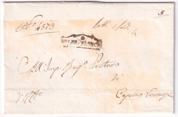 1831-VILLA FRANCA Cartella (28.9) Su Lettera Soprascritta - ...-1850 Préphilatélie