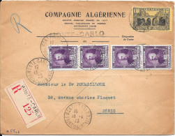 Principauté De Monaco  Sur Lettre Recommandée 1933 - Covers & Documents