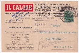 1946-Democratica Lire 1 (550) Isolato Su Stampe Catania (6.8) - 1946-60: Marcophilie
