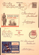 1961-Belgio 4 CP Con Tassello Pubblicitario Differenti Viaggiate - Autres & Non Classés