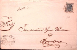 1877-RONCO Corsivo Verde + Verona C1 (3.7) Su Soprascritta Affrancata C.20 - Marcophilie