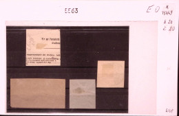 1912-COS Tre Timbri Completi Differenti Su Quattro Frammenti - Ägäis (Coo)