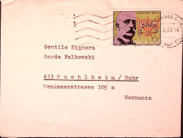 1972-VERGA Lire 50 Isolato Su Busta Desenzano (6.12) Per La Germania - 1971-80: Marcophilia