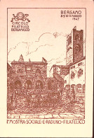 1947-I MOSTRA RADUNO FILATELICO/BERGAMO Annullo Speciale Apposto In Rosso (11.5) - Ausstellungen