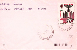 1992-MILAN CAMPIONE ITALIA Lire 750 (2014) Isolato Su Busta - 1991-00: Marcophilie