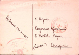 1943-AVVISO DI TRANSITO Di Prigioniero Guerra Bolzano 22.9 Su Cartolina Prestamp - Marcophilie
