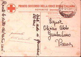1943-AVVISO DI TRANSITO Di Prigioniero Guerra Rovereto 1.10 Su Cartolina Prestam - Marcophilie