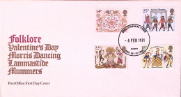 1981-GRAN BRETAGNA GREAT BRITAIN Europa'81 E Folclore In Serie Complete Fdc - 1981-1990 Em. Décimales