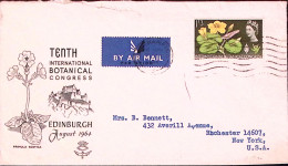 1964-GRAN BRETAGNAGREAT BRITAIN 10 Congresso Botanica S.1/3 Con Fosforo (394F) S - Covers & Documents