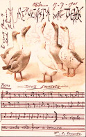 1901-Effige C.10 Su Simpatica Cartolina (Serenata Delle Oche) Milano (19.7) Per  - Musik