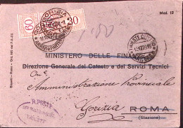 1923-Segnatasse C.30 E Coppia .60 (23+26) Apposta A Gorizia (17.12) Su Busta Tas - Marcophilie