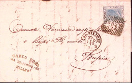 1873-effigie C.20 (L26) Isolato Su Lettera Completa Testo Intestazione A Stampa  - Marcophilie