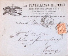 1895-VERONA-LEGNAGO-ROVIGO/(2) Su Busta (29.3) Con Intestazione La Fratellanza M - Marcophilie